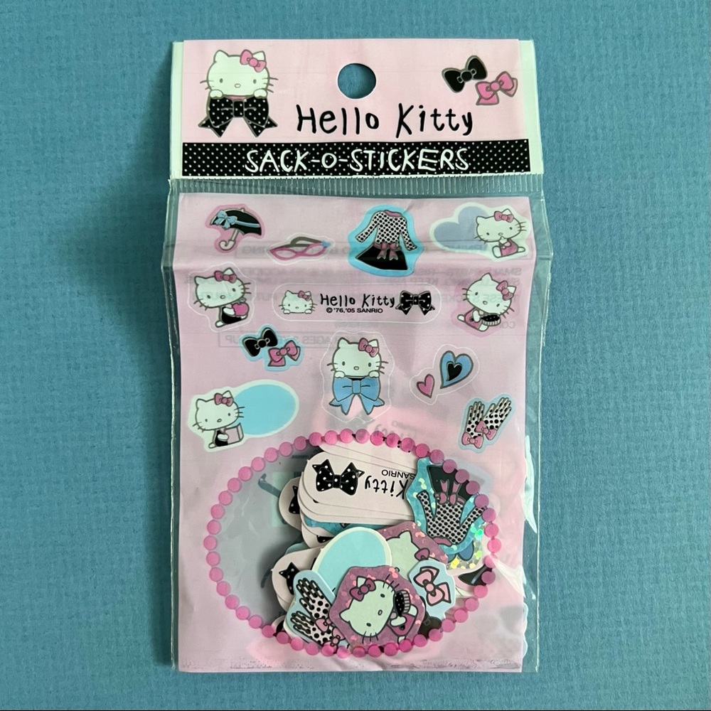 💕2/$25 Authentic Sanrio Hello Kitty Sak-O-Stickers Sticker Pack‎